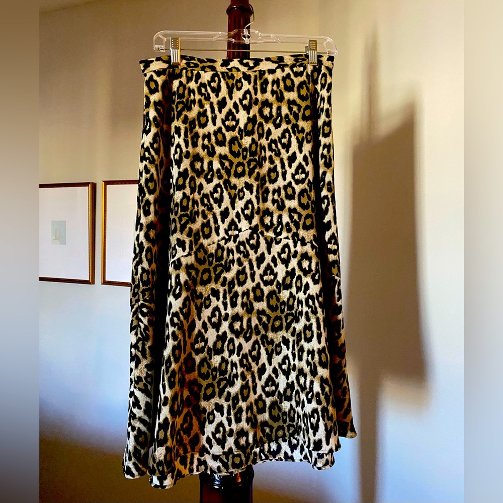 midi leopard print skirt